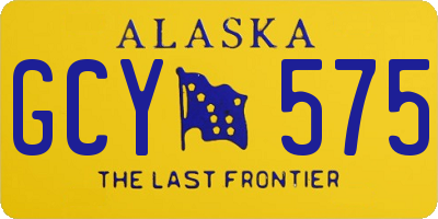 AK license plate GCY575