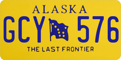 AK license plate GCY576
