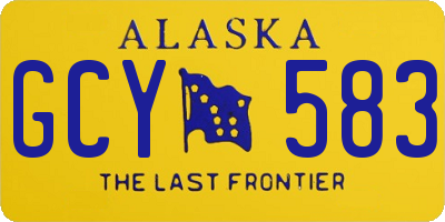 AK license plate GCY583