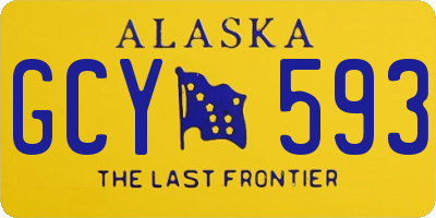 AK license plate GCY593