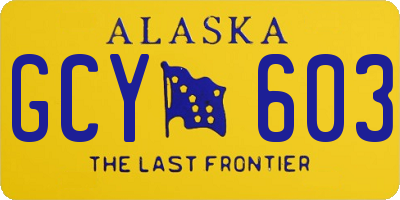 AK license plate GCY603