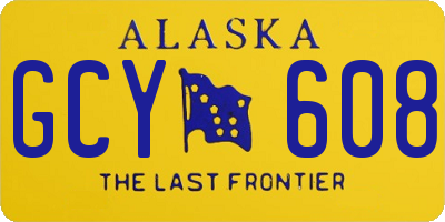 AK license plate GCY608