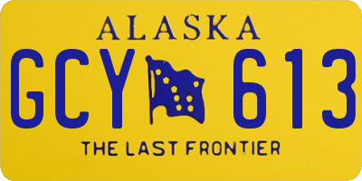 AK license plate GCY613