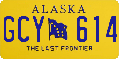 AK license plate GCY614