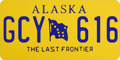 AK license plate GCY616