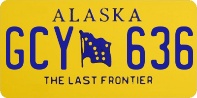 AK license plate GCY636