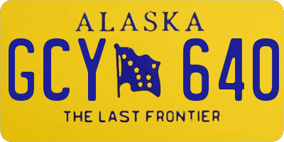 AK license plate GCY640