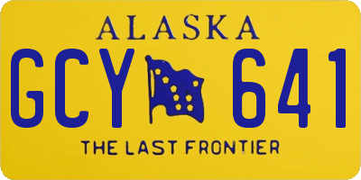 AK license plate GCY641