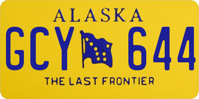 AK license plate GCY644