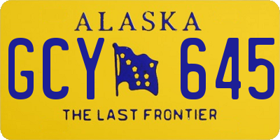 AK license plate GCY645