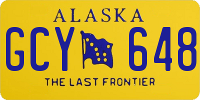 AK license plate GCY648