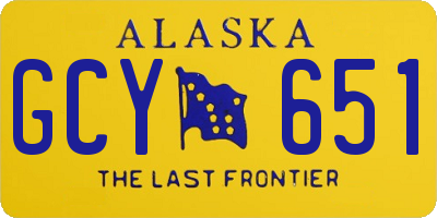 AK license plate GCY651