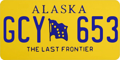 AK license plate GCY653