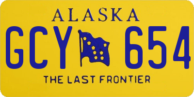 AK license plate GCY654