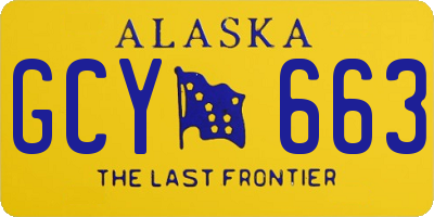 AK license plate GCY663