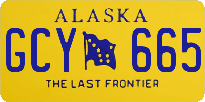 AK license plate GCY665