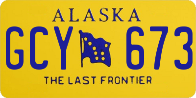 AK license plate GCY673