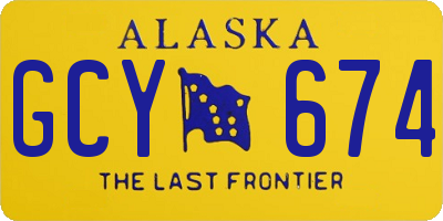AK license plate GCY674