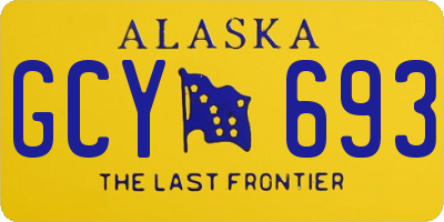 AK license plate GCY693