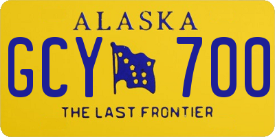 AK license plate GCY700