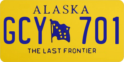 AK license plate GCY701