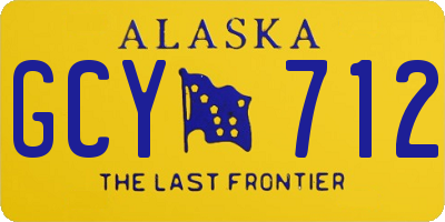 AK license plate GCY712
