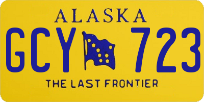 AK license plate GCY723