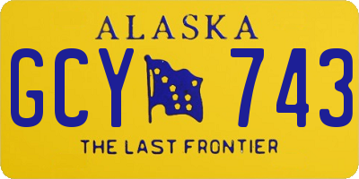 AK license plate GCY743