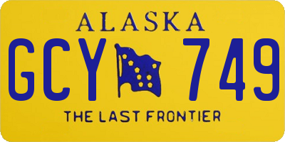 AK license plate GCY749