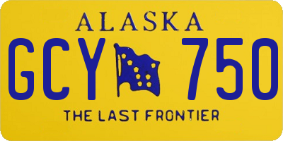 AK license plate GCY750