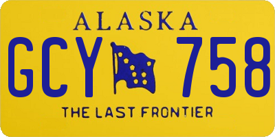 AK license plate GCY758