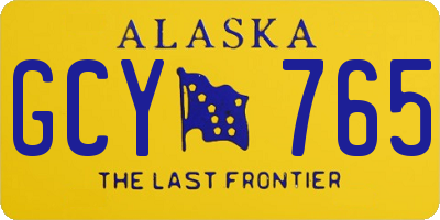 AK license plate GCY765