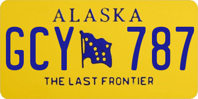 AK license plate GCY787
