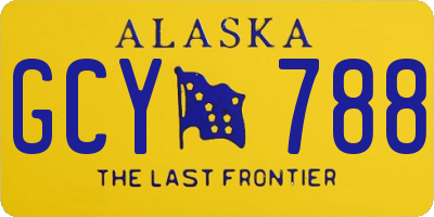 AK license plate GCY788