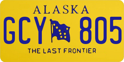 AK license plate GCY805