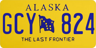 AK license plate GCY824