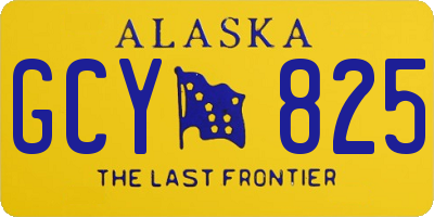 AK license plate GCY825