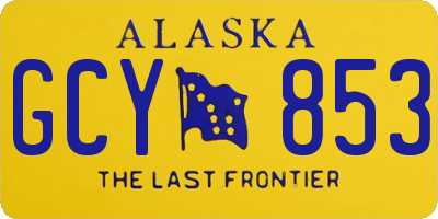 AK license plate GCY853