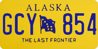 AK license plate GCY854