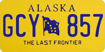 AK license plate GCY857