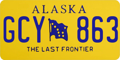 AK license plate GCY863