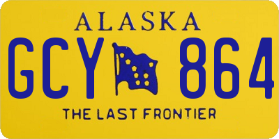 AK license plate GCY864