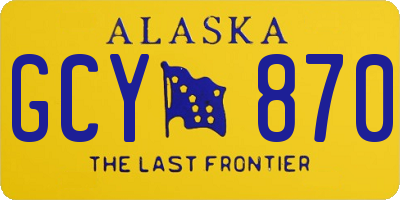 AK license plate GCY870