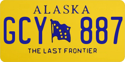 AK license plate GCY887
