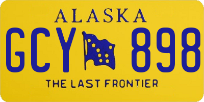 AK license plate GCY898