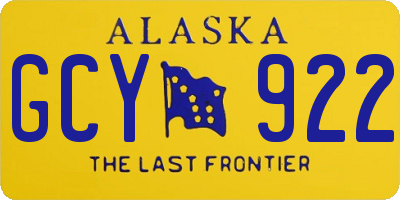 AK license plate GCY922