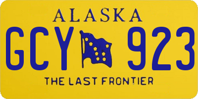 AK license plate GCY923