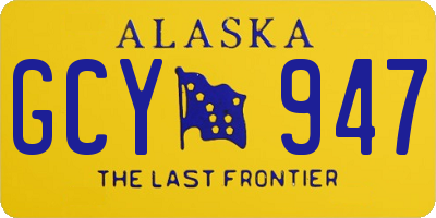 AK license plate GCY947