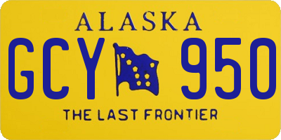 AK license plate GCY950