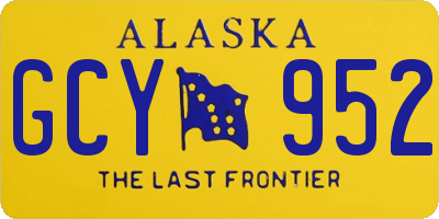 AK license plate GCY952
